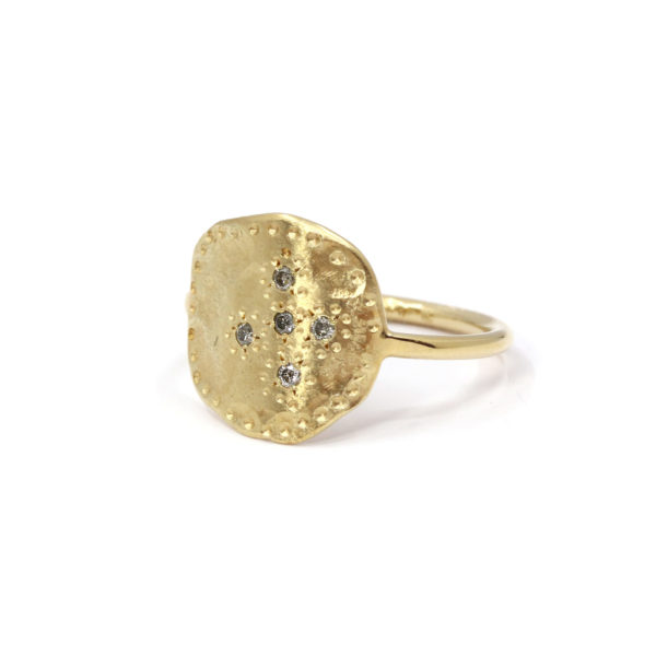 Bague Mystique vermeil diamants gris-2