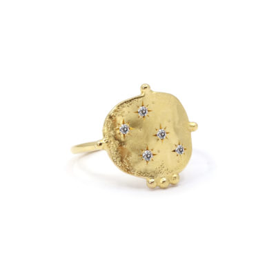 Bague Mystique vermeil étoiles zircons