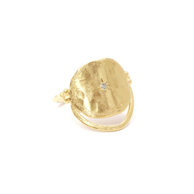 Bague Mystique vermeil ligne simple 1 zircon