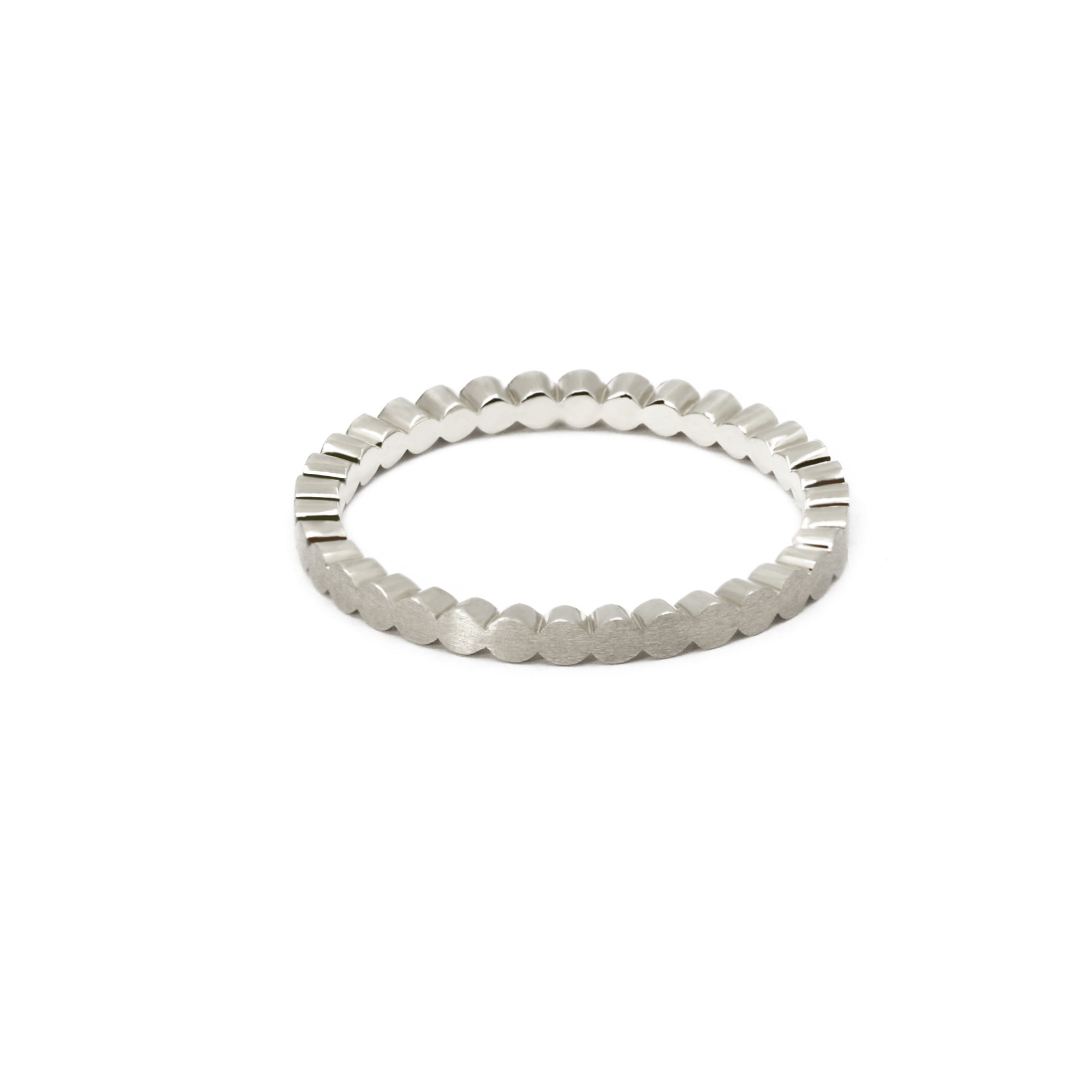 Bague Pastilles or blanc