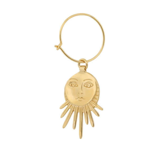 Boucle d'oreille Soleil or jaune