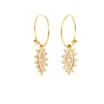 Boucles d'oreilles Zelige #1 diamants or jaune