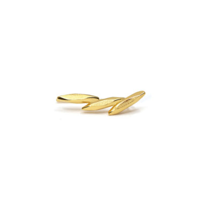 Boucle 3 grains de riz vermeil droite