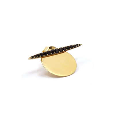 Boucle Urban Tribe vermeil et cz noirs