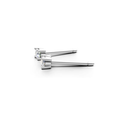 Boucles puces 2.30mm or blanc et diamants-3