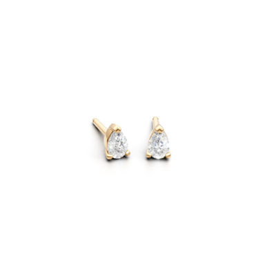 Boucles puces petites poires or jaune-2