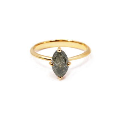 Bague La Marquise or jaune diamant gris
