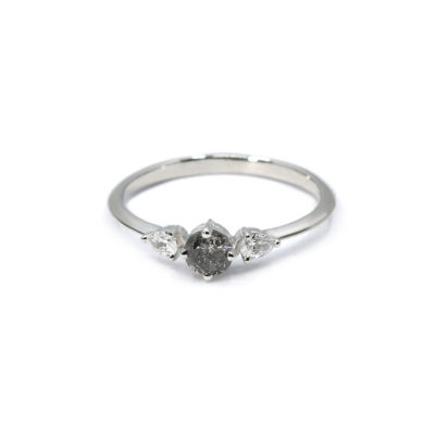 Bague de fiançailles La Piquante or blanc et diamants