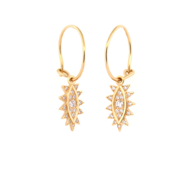 Boucles d'oreilles Zelige #1 diamants or jaune