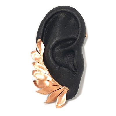 Tour d’oreille Fleur du Paradis argent plaqué or rose