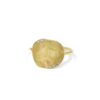 bague Pastille or jaune et diamants