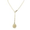 collier Mystique eslabon médaille 5 zircons