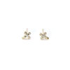 puces oreille croix or diamants
