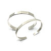 Bracelet jonc JUL facettes 10mm argent massif