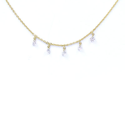 Collier Elixir Diamants pampilles or jaune