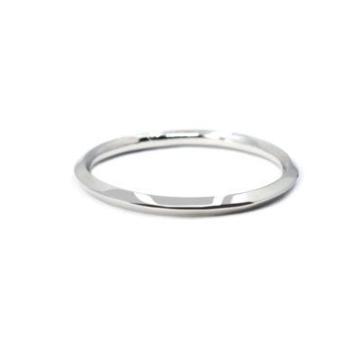 Alliance homme Arête 2.10mm or blanc