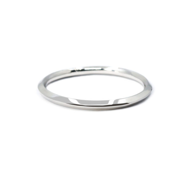 Alliance homme Arête 2.10mm or blanc