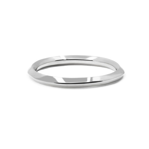 Alliance homme Arête 2.80mm or blanc