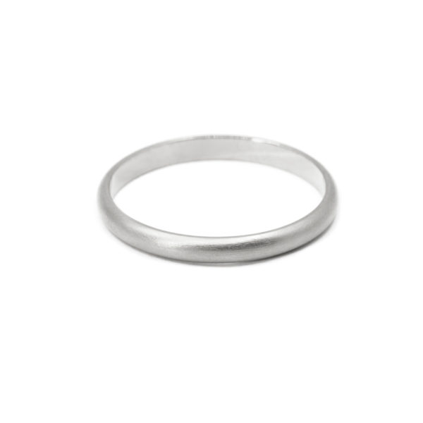 Alliance homme Felipe 2,5mm or blanc brossé
