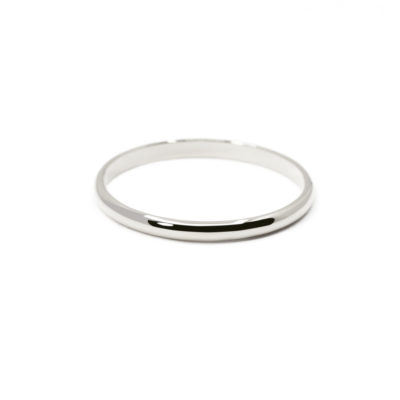 Alliance homme Felipe poli 2.00mm or blanc