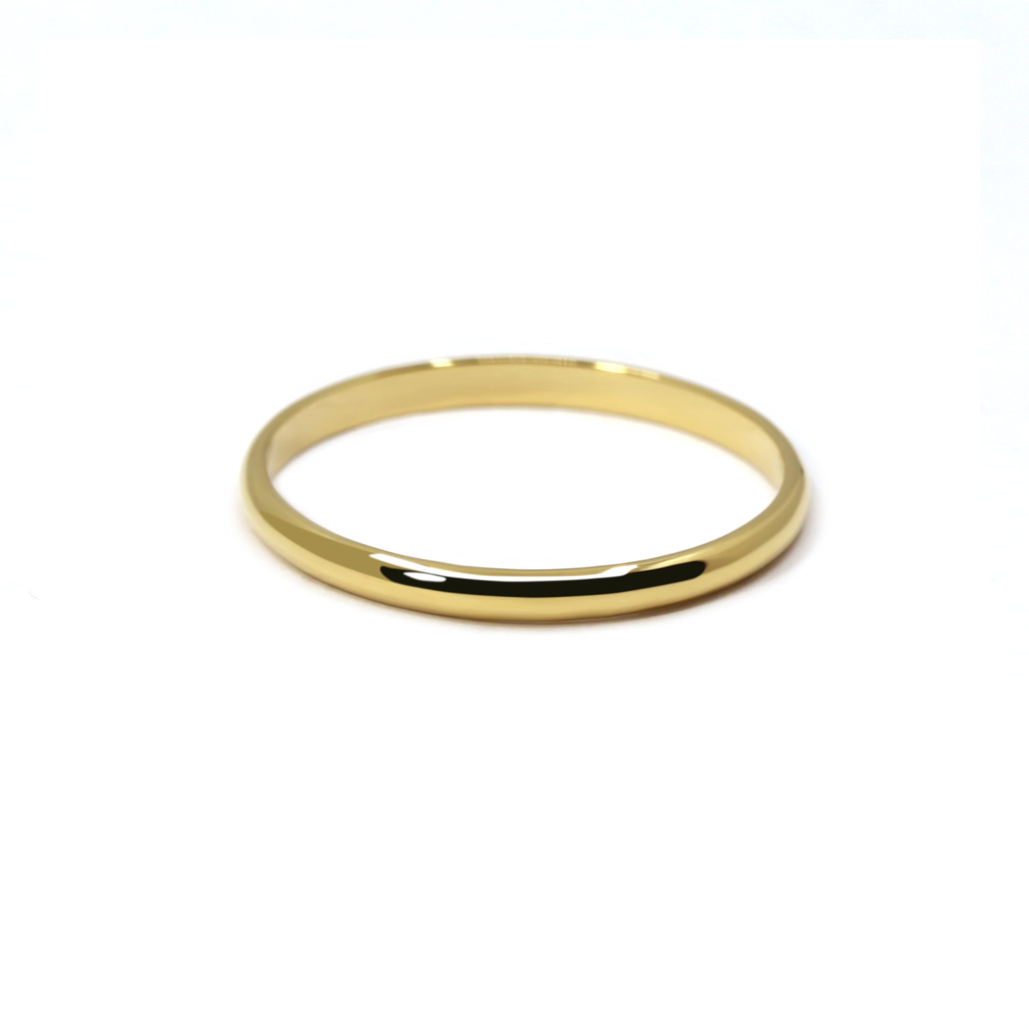 Alliance homme Felipe poli 2.00mm or jaune