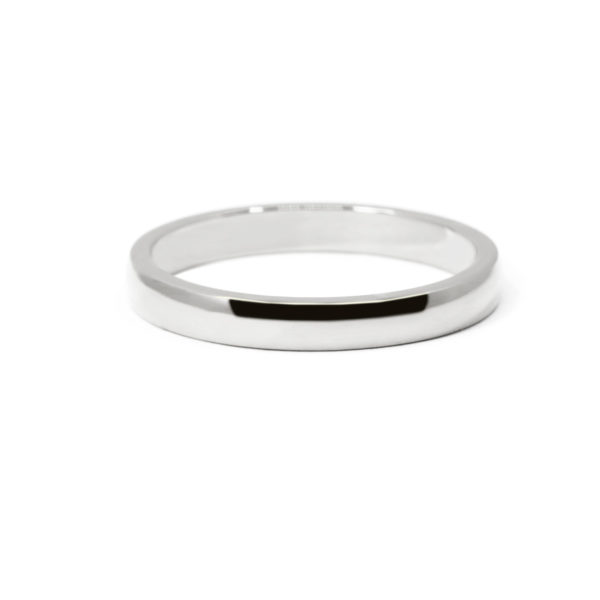 Alliance homme Guillaume 3mm or blanc poli