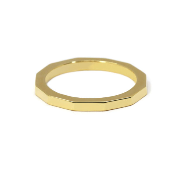 Alliance homme Jules 2.00mm or jaune 12 facettes
