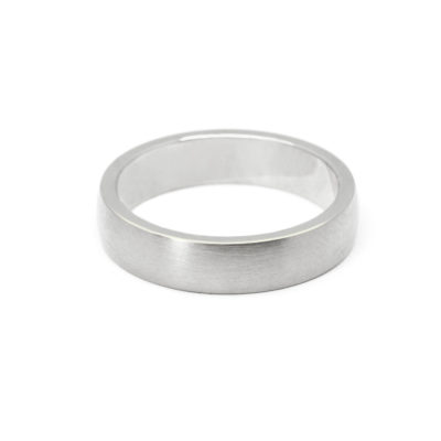 Alliance homme guillaume 5mm or blanc brossé