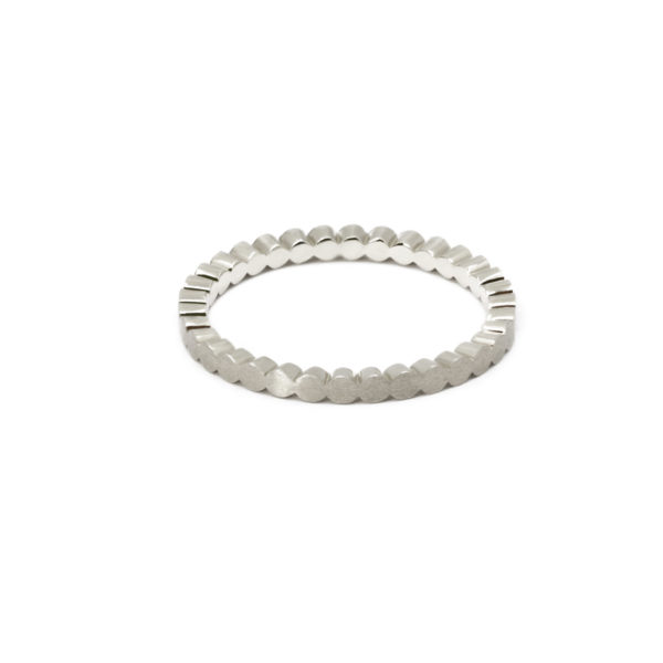 Bague Pastilles or blanc