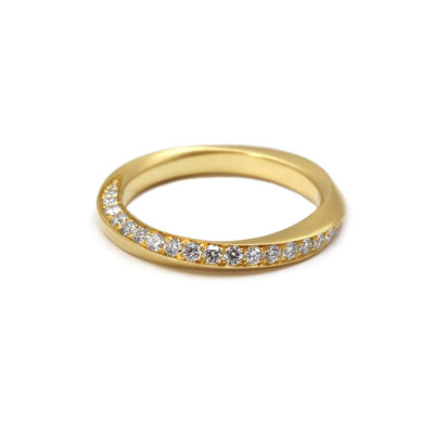 Alliance Juliet or jaune et diamants