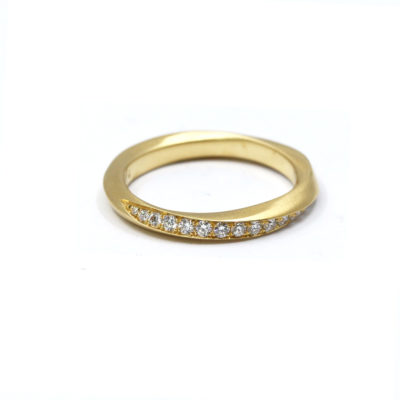 Alliance Juliet or jaune et diamants