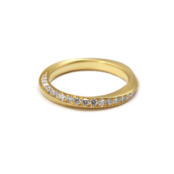 Alliance Juliet or jaune et diamants