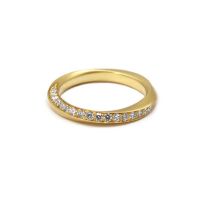 Alliance Juliette or jaune et diamants