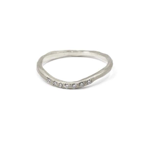 Alliance L'Irrégulière or blanc et diamants