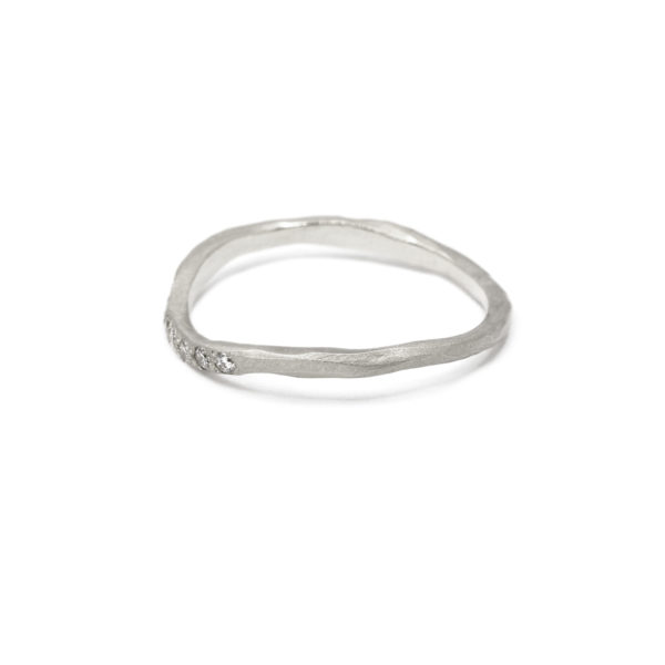 Alliance L'Irrégulière or blanc et diamants 2
