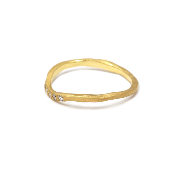 Alliance L'Irrégulière or jaune et diamants 2