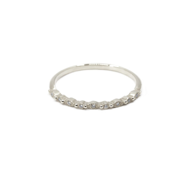Alliance La Discrète or blanc et diamants