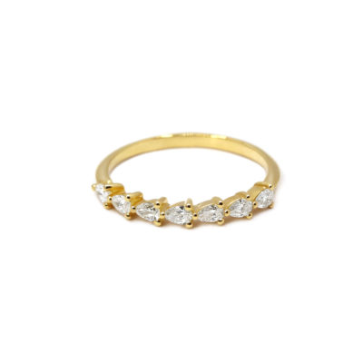 Alliance La Sensuelle or jaune et diamants