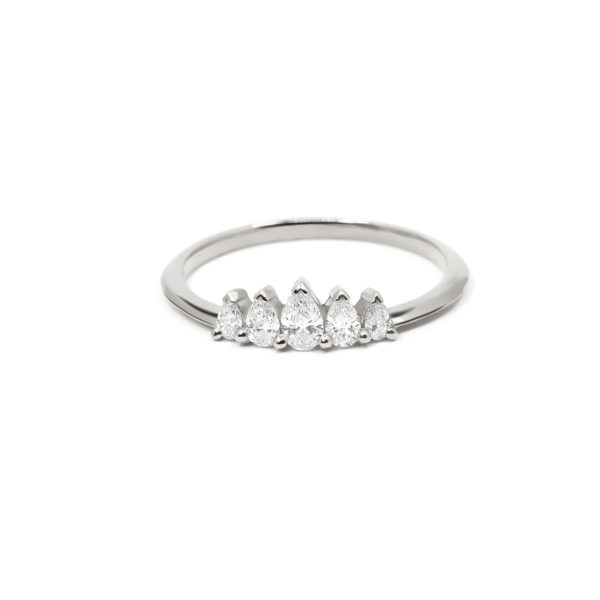 Alliance poires or blanc