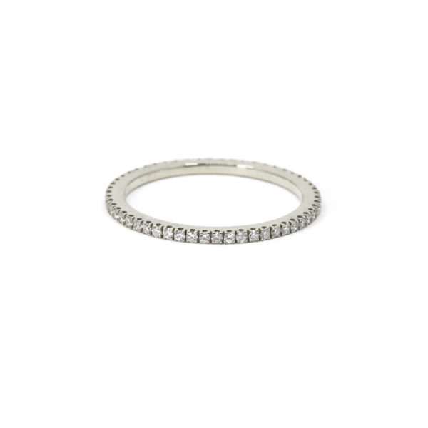 Bague Eternity or blanc et diamants