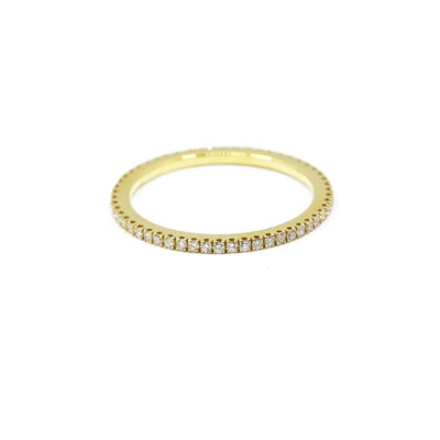 Bague Eternity or jaune et diamants