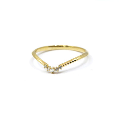 Bague Mara or jaune et diamants