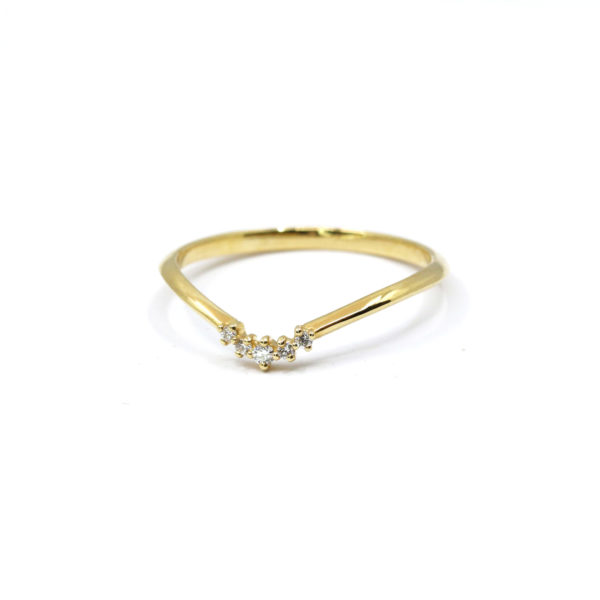 Bague Mara or jaune et diamants
