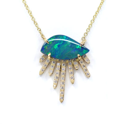collier Cielo opale soleil et diamants