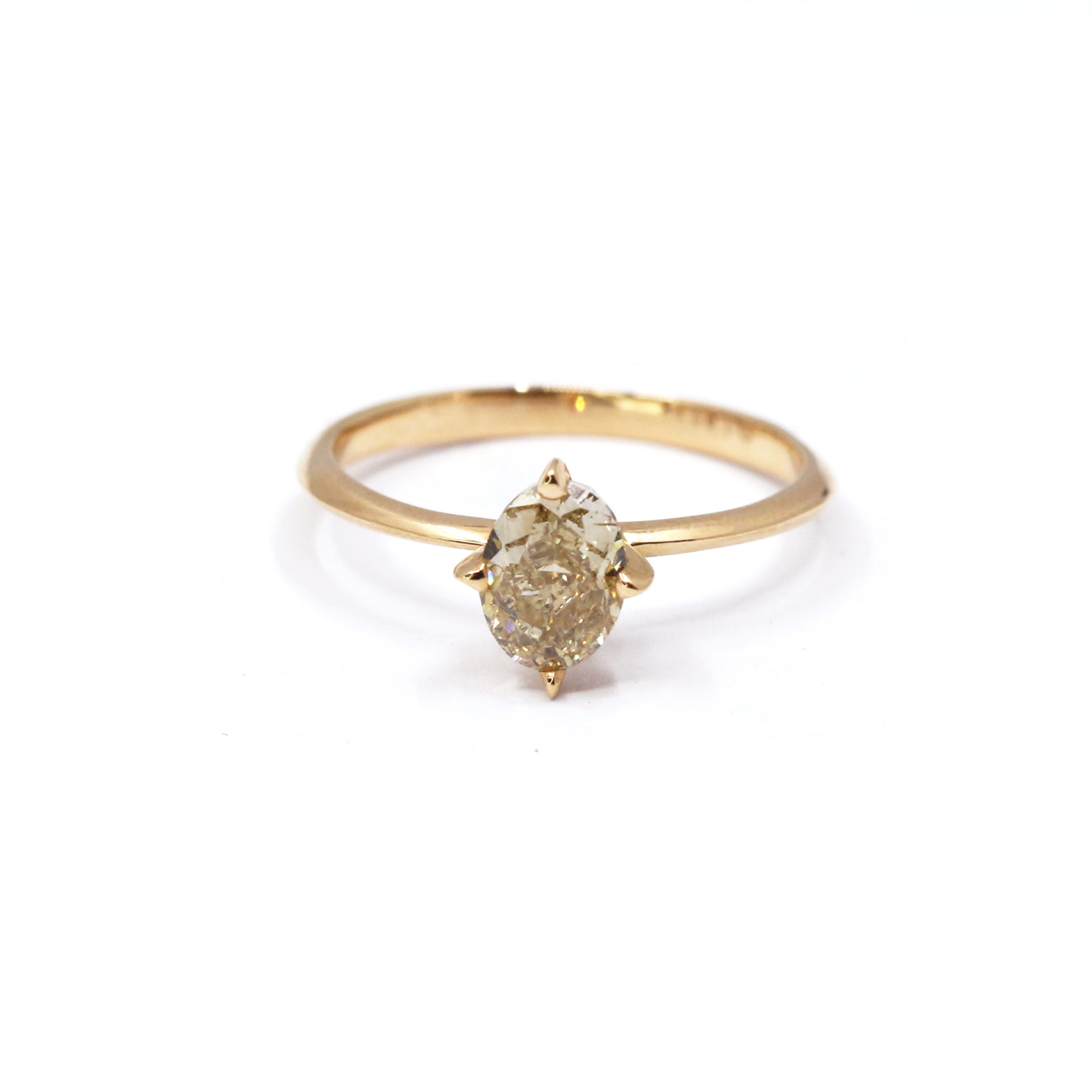 Bague La Rêveuse or rose et diamant champagne