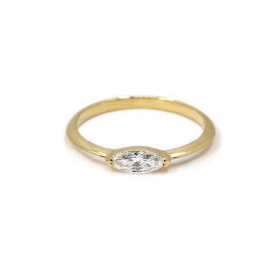 Bague de fiançailles L'Elégante or jaune et diamant
