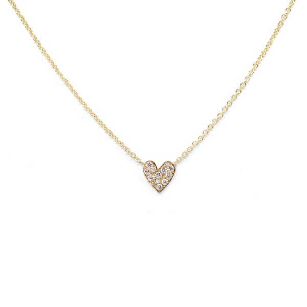 Collier Mon petit Coeur or jaune et diamants