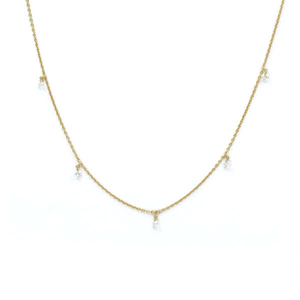 Collier Elixir L or jaune 18ct et diamant