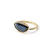 Bague Fog spinelle bleu pétrol et diamants-3