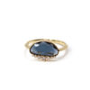 Bague Fog spinelle bleu pétrol et diamants-3